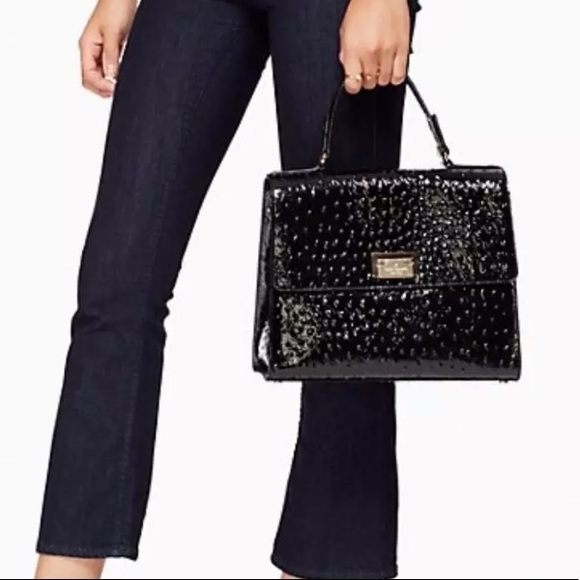 ⛔️SOLD⛔️Authentic Kate Spade Croc Embossed satchel - Picture 7 of 8